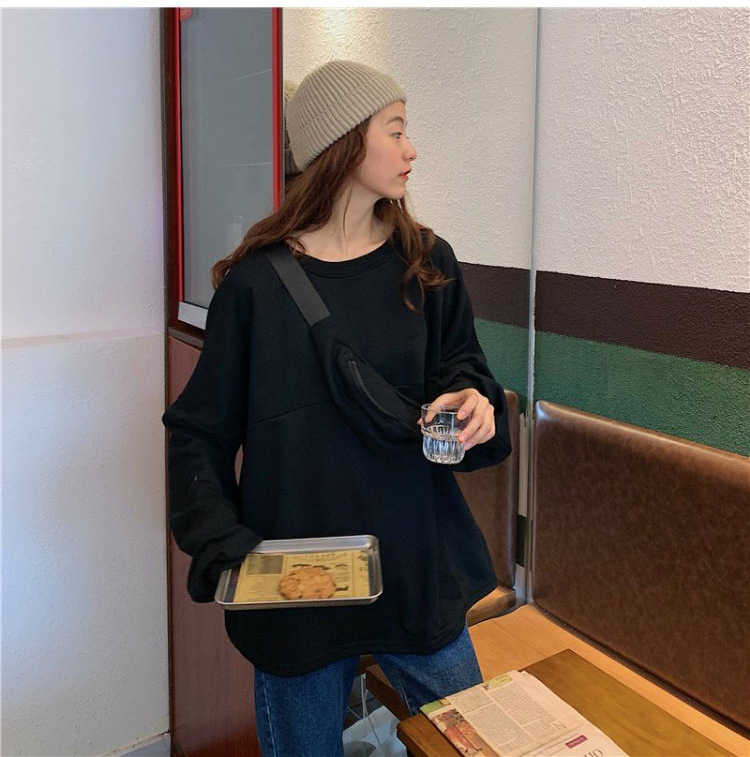 网红抖音爆款2021春装新款韩版宽松潮ins春秋薄款长袖卫衣女j6145