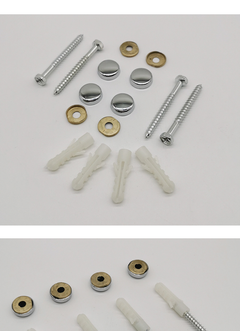 兴尼达五金浴室柜镜装饰盖帽淋浴房玻璃纯铜镜钉不锈钢广告螺丝钉