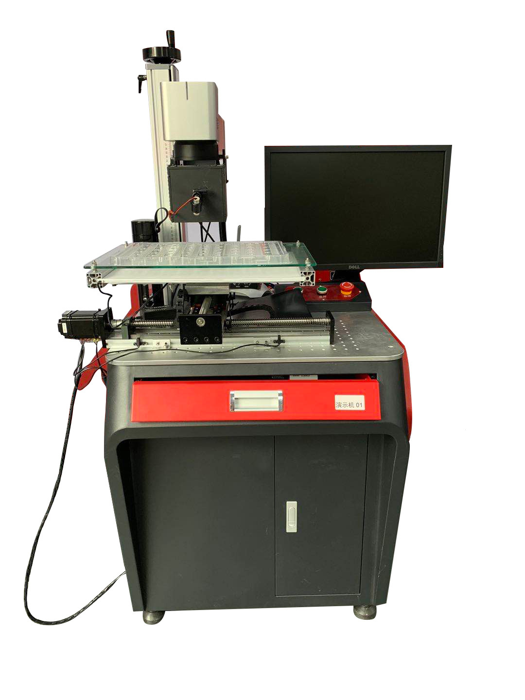 紫外视觉激光打标机变压器u盘纽扣电池手表盖流水线激光镭雕机