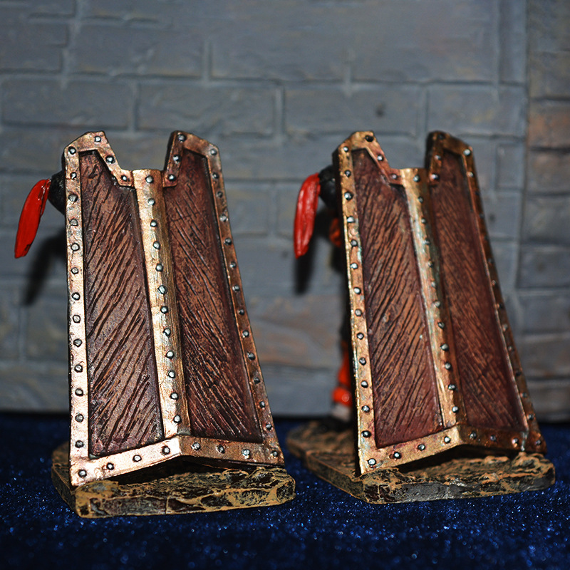 30比金属三国金属模型刘备关羽张飞赵云盾牌兵组合场景公仔手办