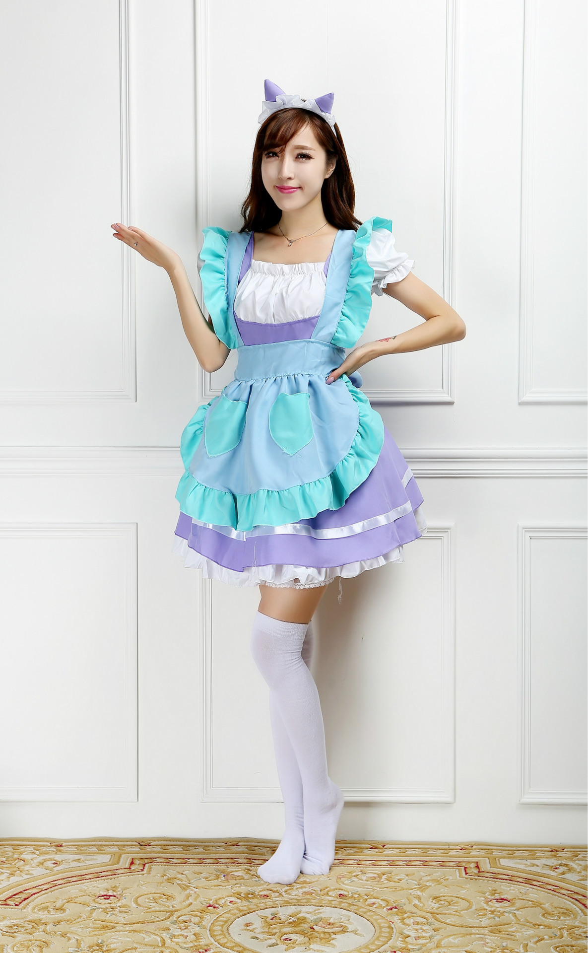 粉色公主裙cosplay lolita洋装可爱连衣裙拇指姑娘南小鸟女仆装