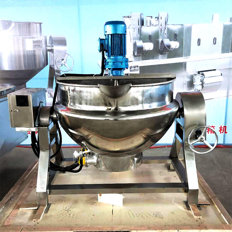 不锈钢卤肉大锅 可倾式燃气高压卤煮锅 酱牛肉卤煮夹层锅厂家