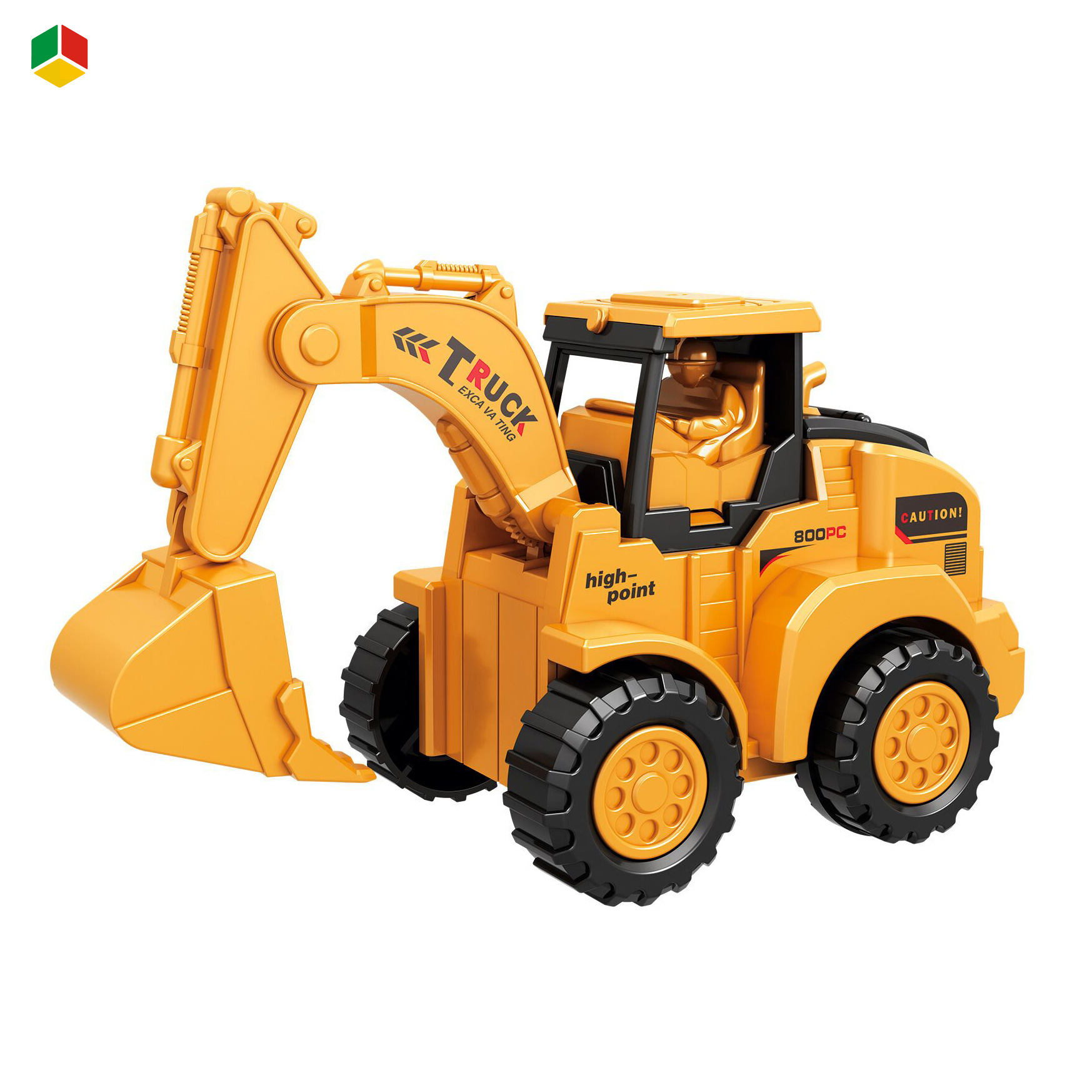 【儿童抖音热卖】2020年热销卡通仿真按压玩具回力工程车2款混装