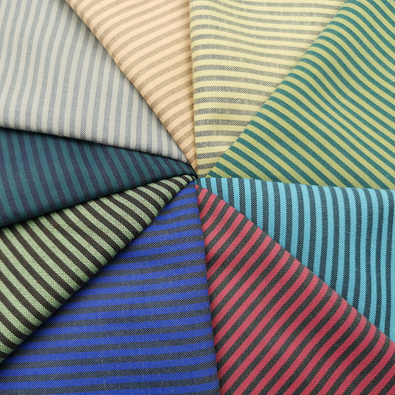 色织糖果色条纹男女装鞋子连衣裙衬衫面料格子布现货衣服料子