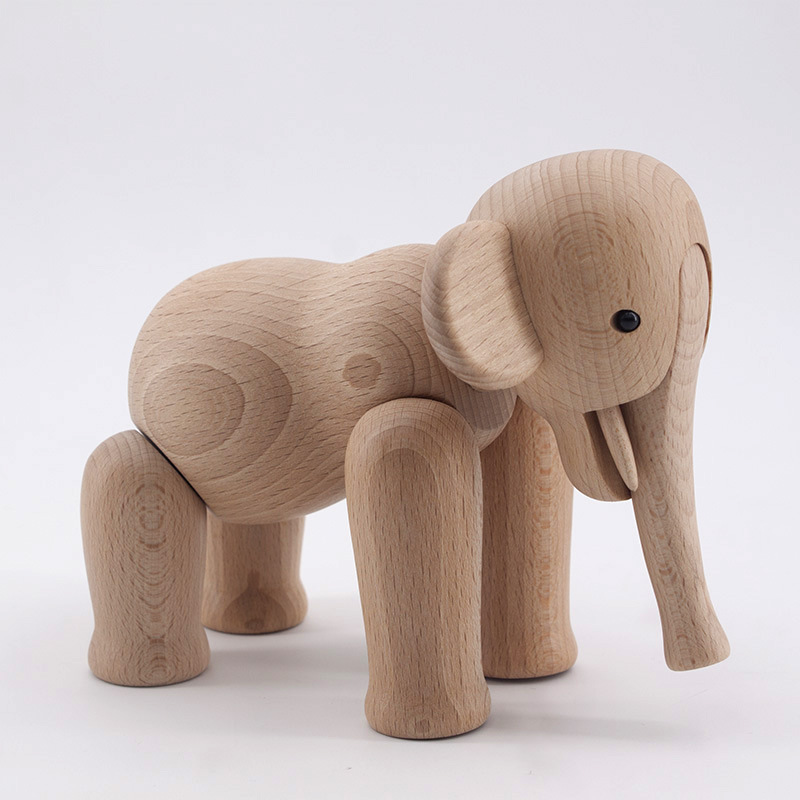 厂家批发实木榉木大象木质工艺品家居摆饰生日礼物木玩礼品摆件
