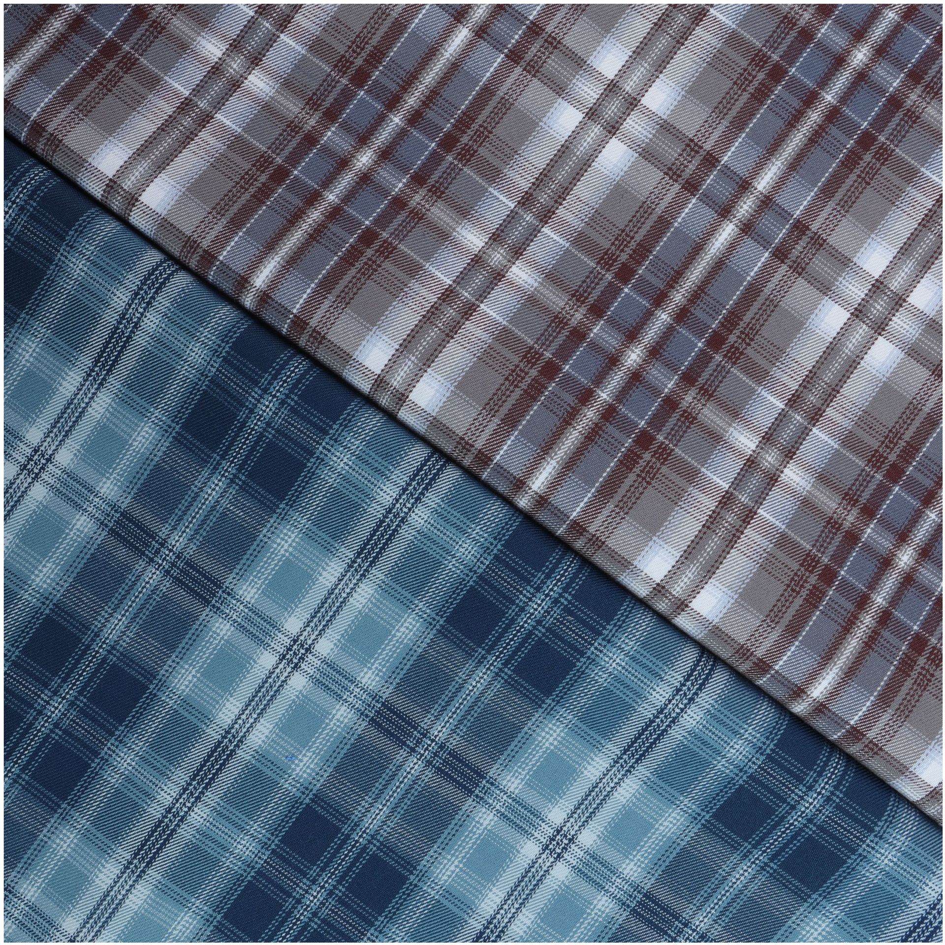 全涤色织斜纹格子jk制服百褶短裙成品布时装连衣包裙外套面料现货-阿