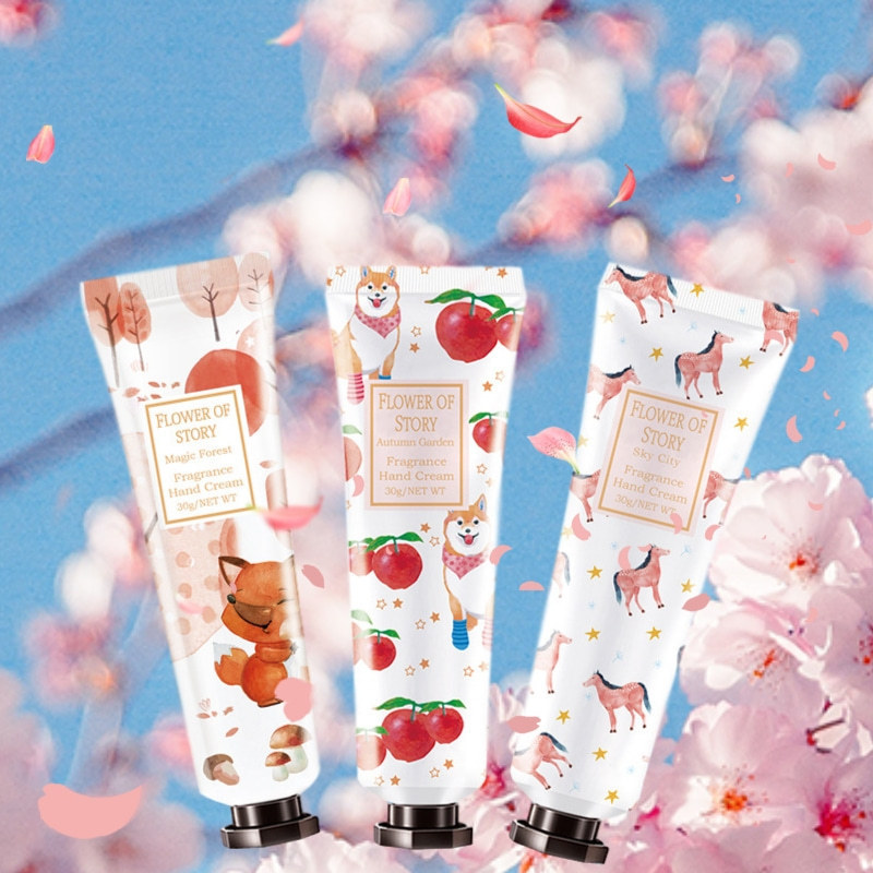 花之物语新款护手霜花果香味滋润保湿防干裂便携装护手霜厂家直销