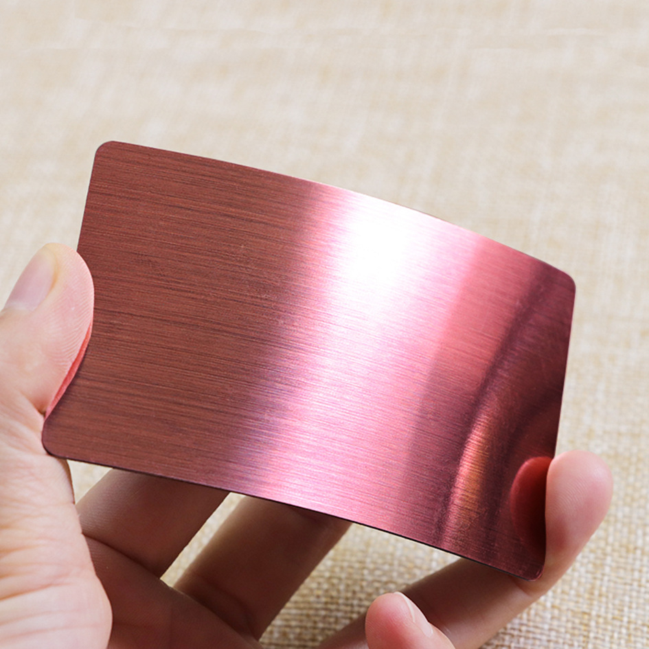 品质拉丝玫瑰金卡基 可以印刷 可浮雕 超快出货