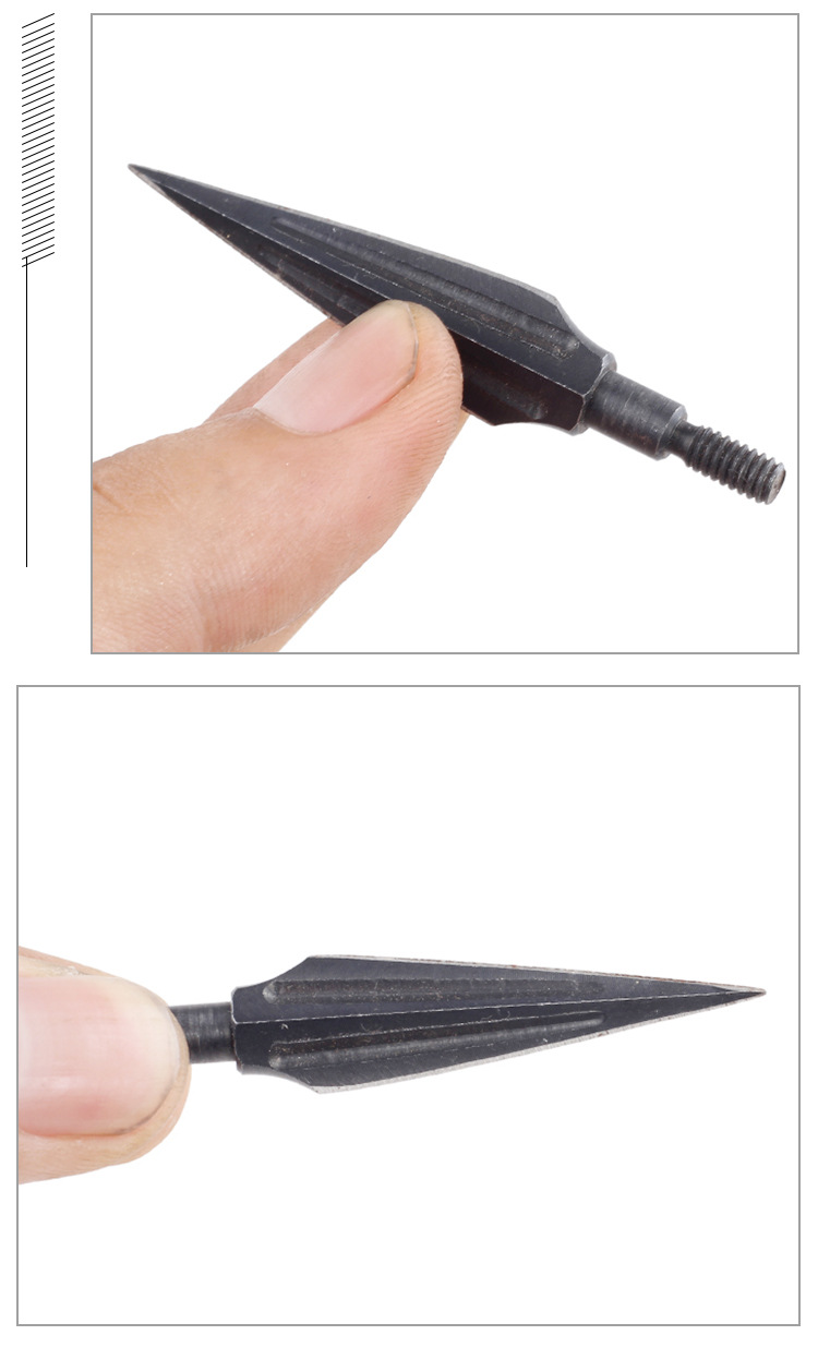 血槽柳叶复古箭头 射箭器材配件 传统复合反曲弓射箭箭支户外箭头