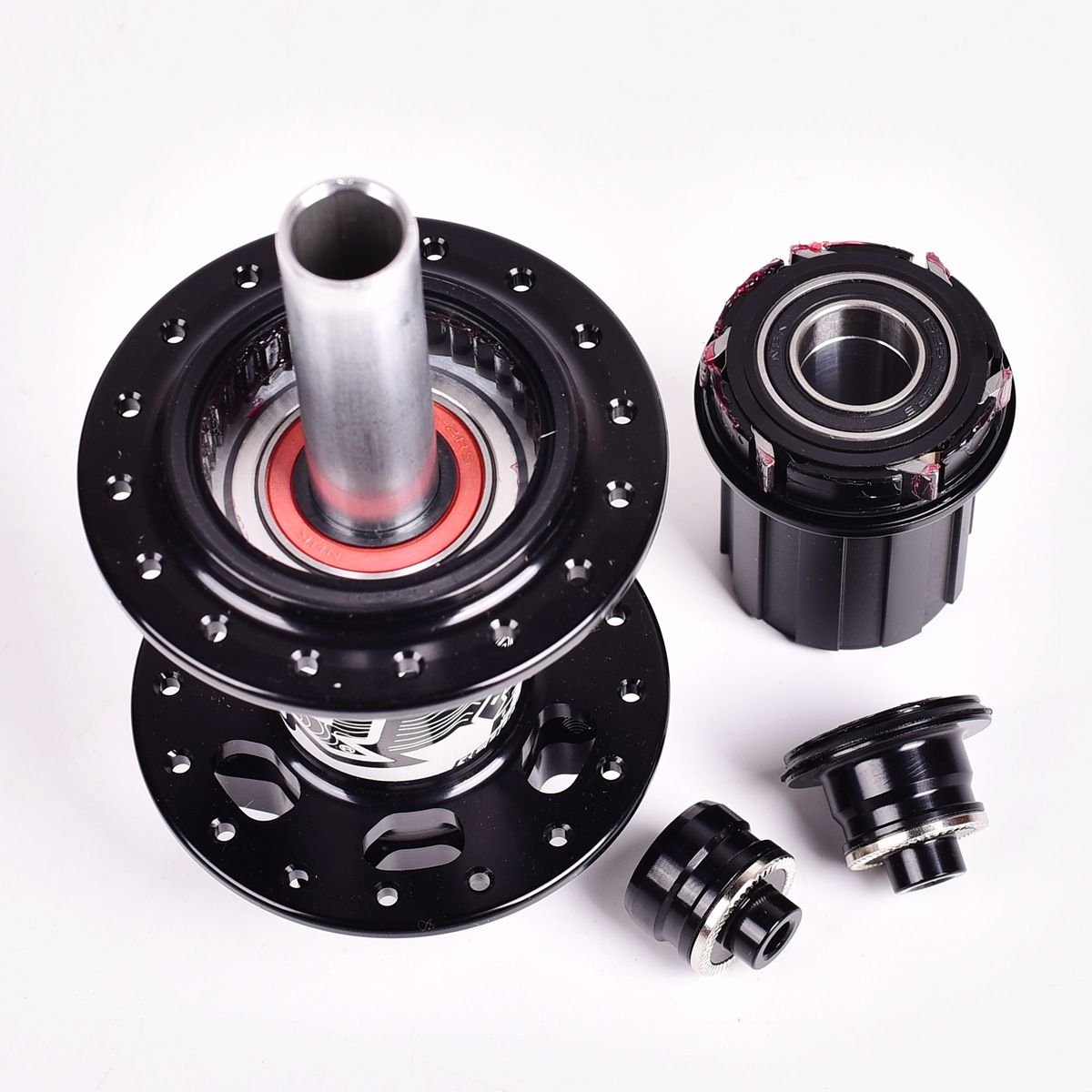 koozer xm490花鼓6爪72响4培林山地自行车花鼓快拆桶轴28/32/36孔