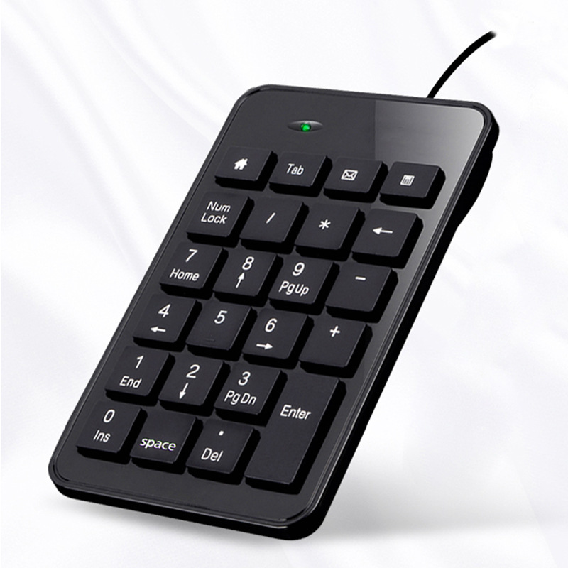 in Stock Wholesale Wired Small Digital Keyboard Accounting Finance Supermarket Digital Usb Small Keyboard E-Commerce Supply