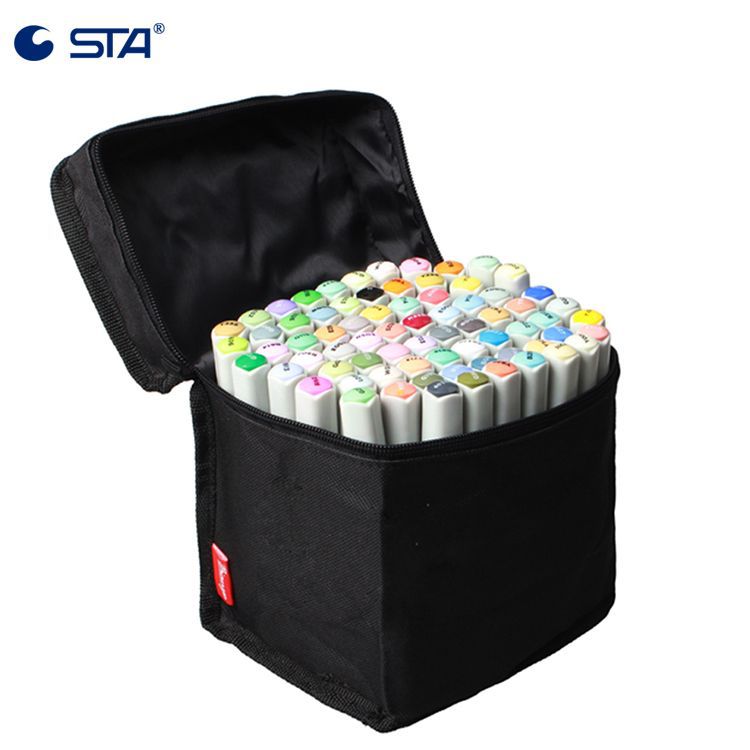 sta斯塔6801马克笔标准套装12 24 36 48 60盒装手绘设计专用套装