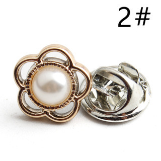 Anti-Exposure Button Hidden Hook Removable Adjustable Nail-Free Button Sewing Free Button Pearl Button Shirt Decoration Brooch Clasp