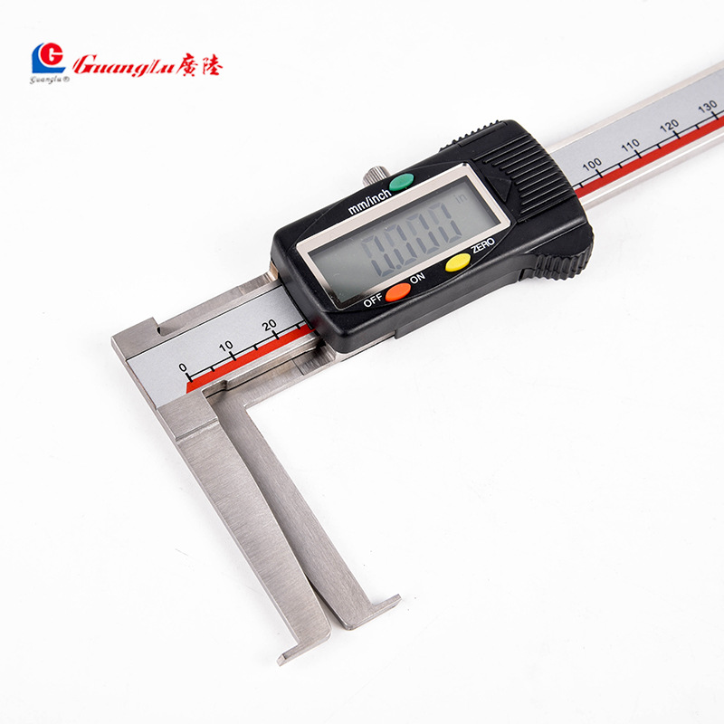 广陆数显内沟槽卡尺不锈钢内孔槽卡尺150mm 0.01内径电子游标卡尺