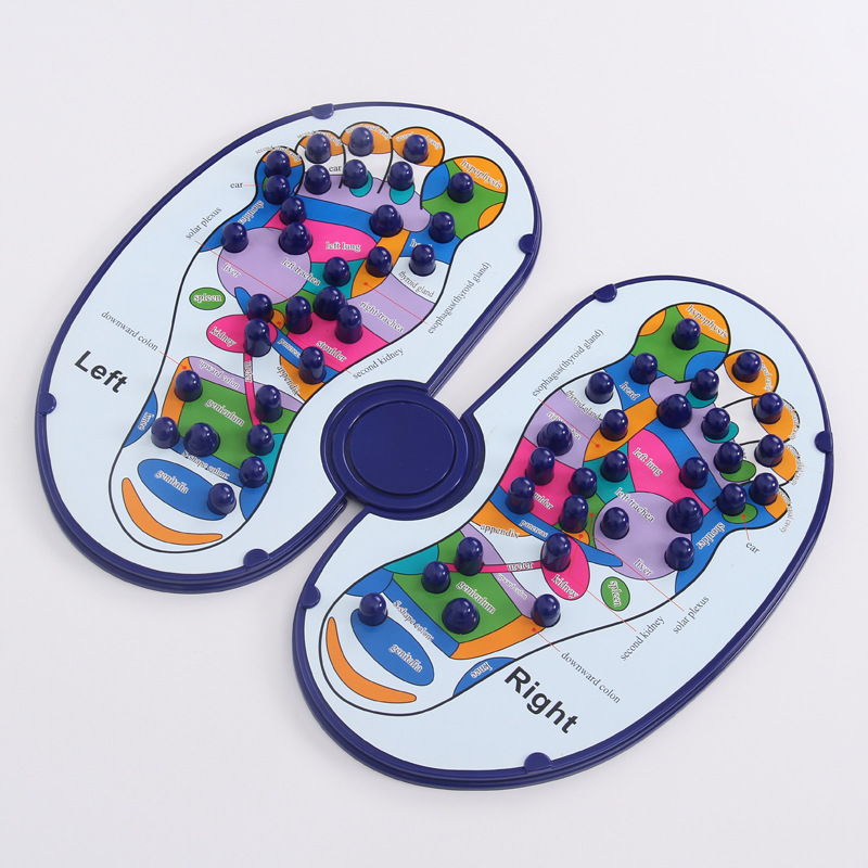 足底穴位按摩器家用脚底经络筋膜指压按摩垫踩压式老人足部健身板