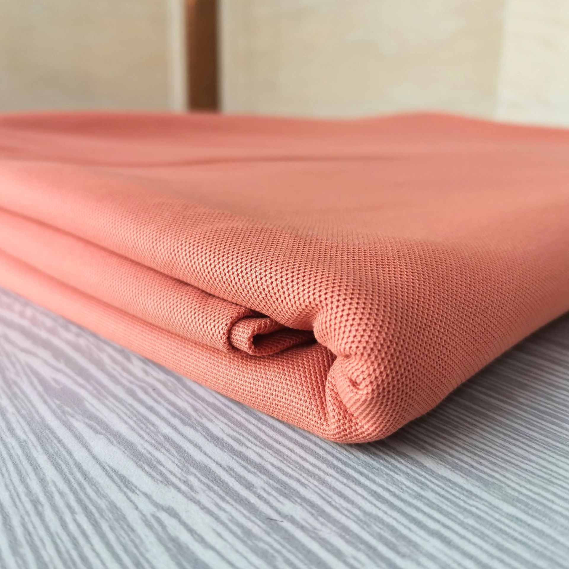 现货定做90s3丝光棉双珠地汇棉丝光棉面料高档三股纱双珠地厂家