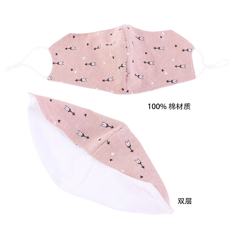 女士春夏清新纯棉口罩批发双层防尘口罩调节扣 跨境优质货源