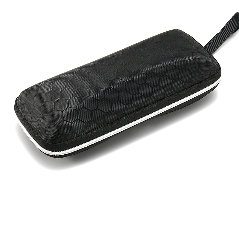 全新时尚太阳镜眼镜盒黑色拉链闭合便携式眼镜盒皮质材质厂家直销