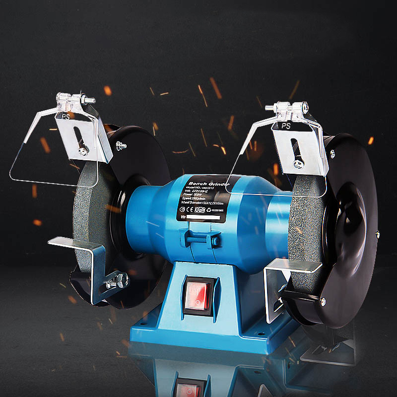 砂轮机台式220v家用小型工业级电动多功能手砂轮抛光机磨刀机