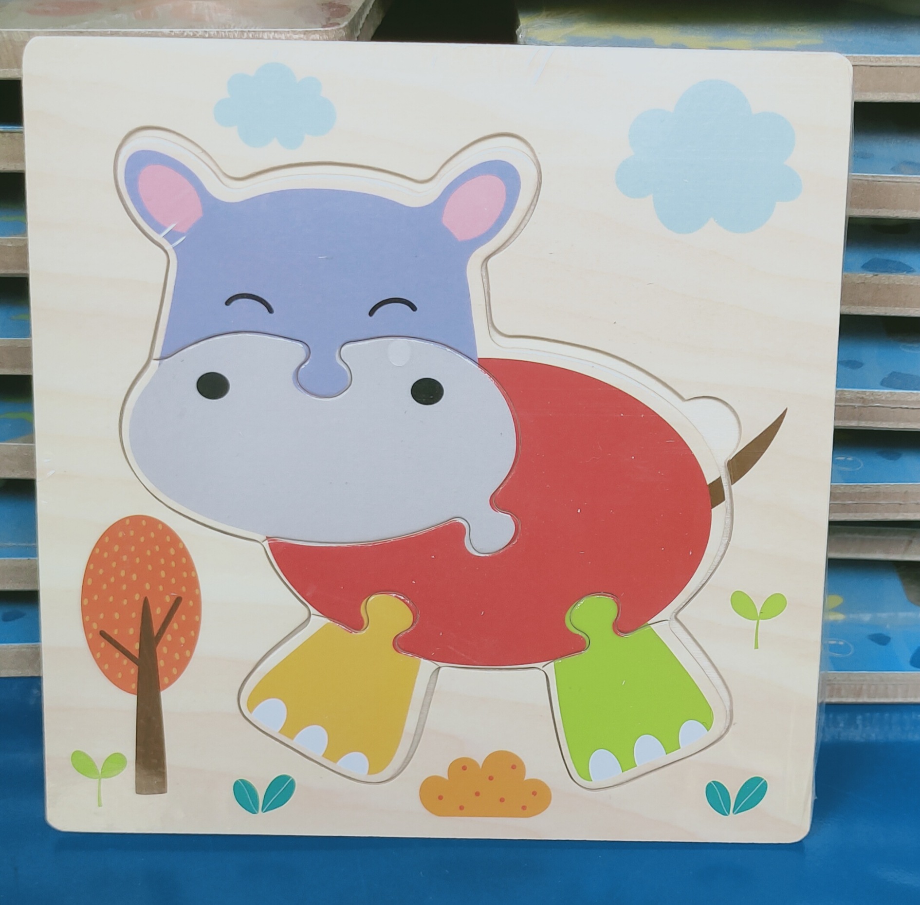 儿童动物拼图立体1-2-3岁宝宝幼儿小男女孩木质早教拼图