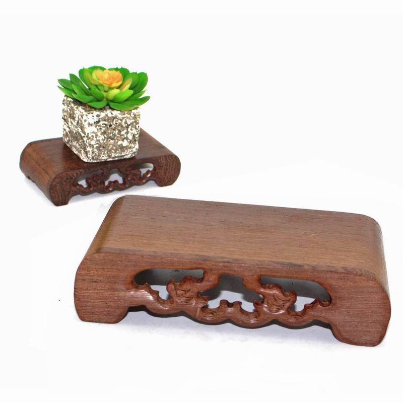 鸡翅木底座长方实木雕刻工艺品花瓶盆景木质摆件佛像石头底座托架