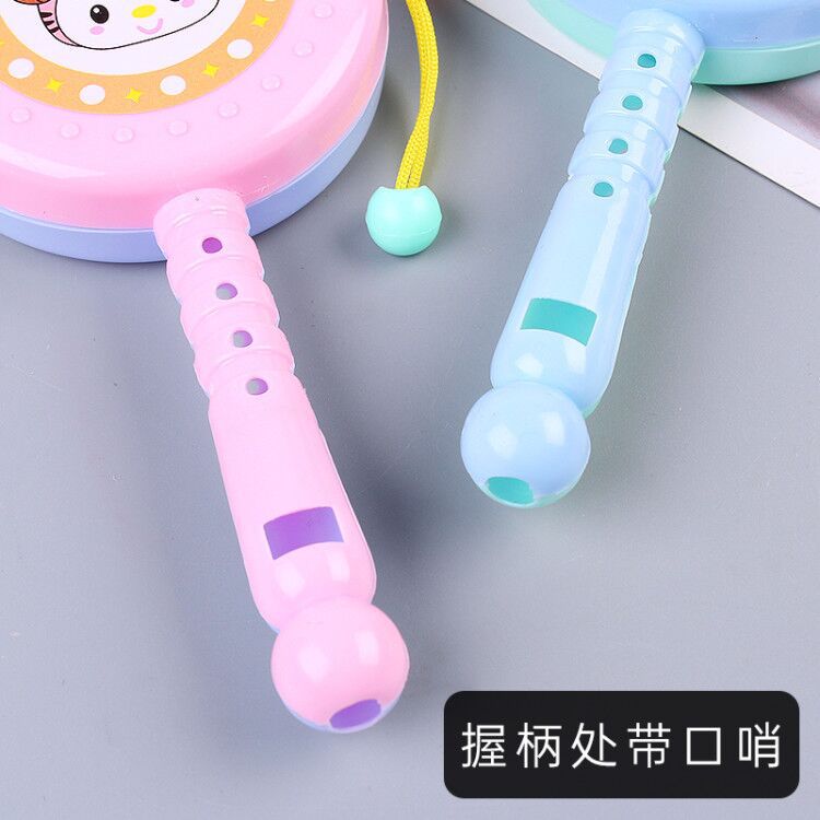 Baby Toys Cartoon Rattle Drum 0-3 Years Old Kindergarten Baby Early Education Handbell Swinging Drum Children's Toys Wholesale