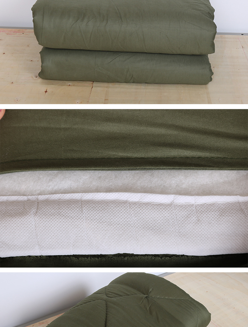 正品武井热熔棉被军用被学生军训被子劳保单人被子军绿褥子被褥