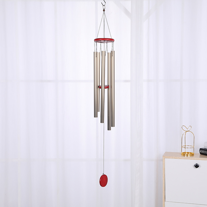 现代经典款实木金属铝管多管风铃挂饰家居阳台装饰工艺品