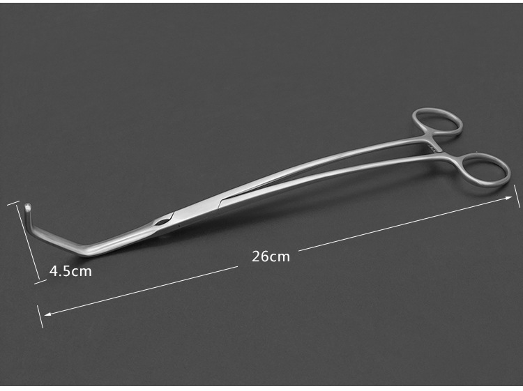 无损伤静脉钳双角弯1*2齿阻断钳主动脉心耳钳心血管外科手术器械