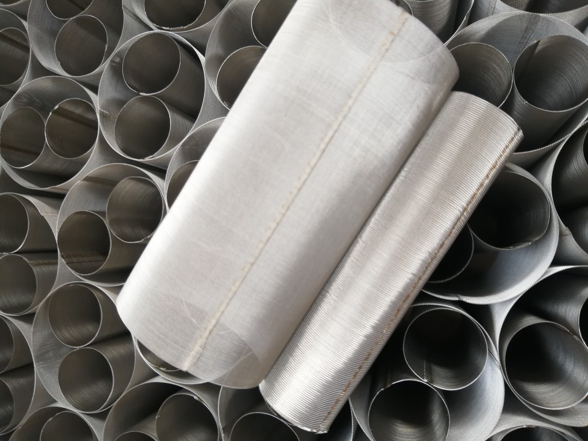 304不锈钢圆形包边滤筒304钢丝网制品过滤筒过滤网筒编织网筒