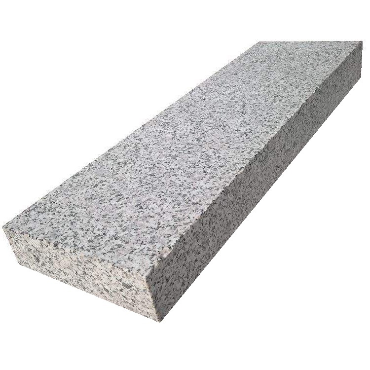 浅灰麻平侧石 花岗岩平石 芝麻灰石材平缘石 大理石道牙石质图片