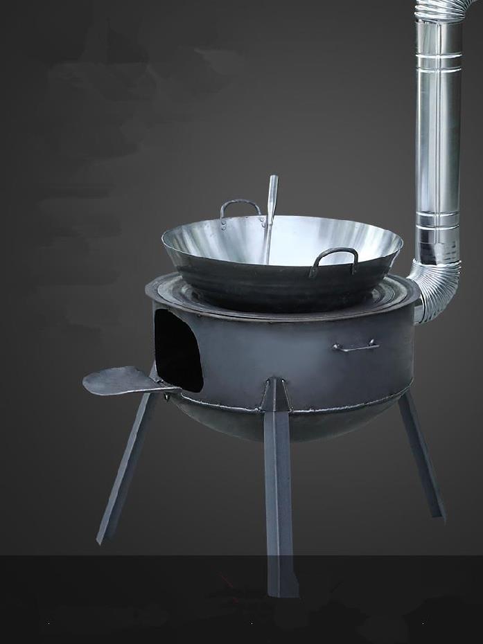 锅灶移动式室内柴火灶家用室内移动灶台野外大锅台铁锅炖炉灶商用