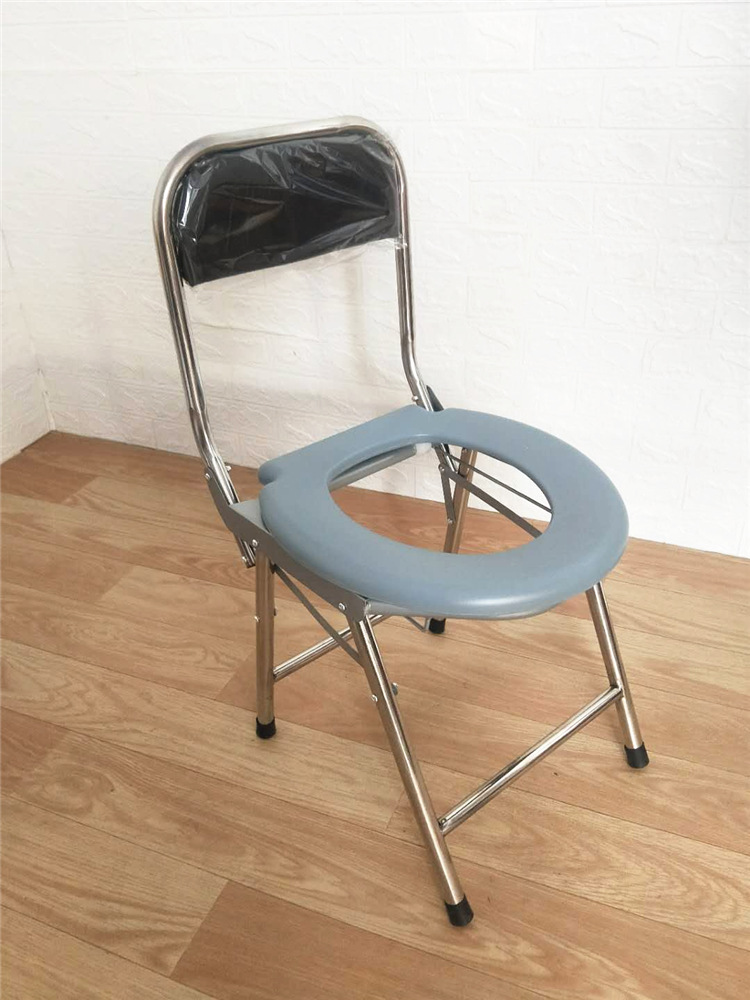 孕妇座便椅老人坐便椅 软面靠背折叠 移动座便器 带便盆座厕椅子