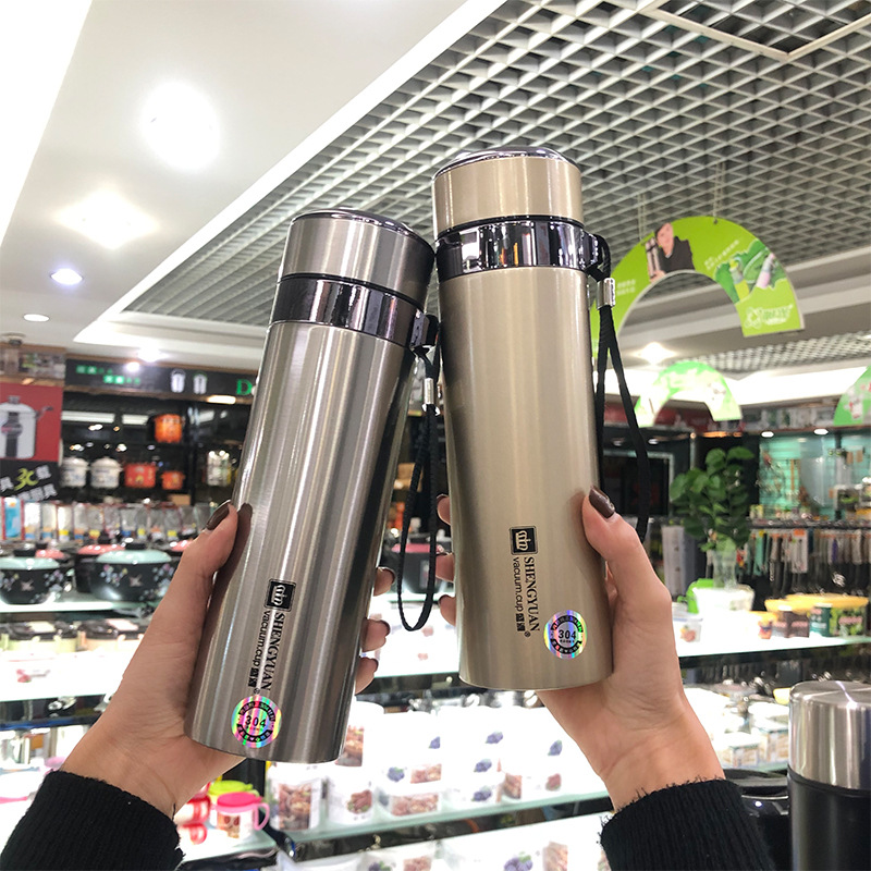 保温杯大容量男女带滤网茶格便携吊带商务定制茶杯泡茶水杯子