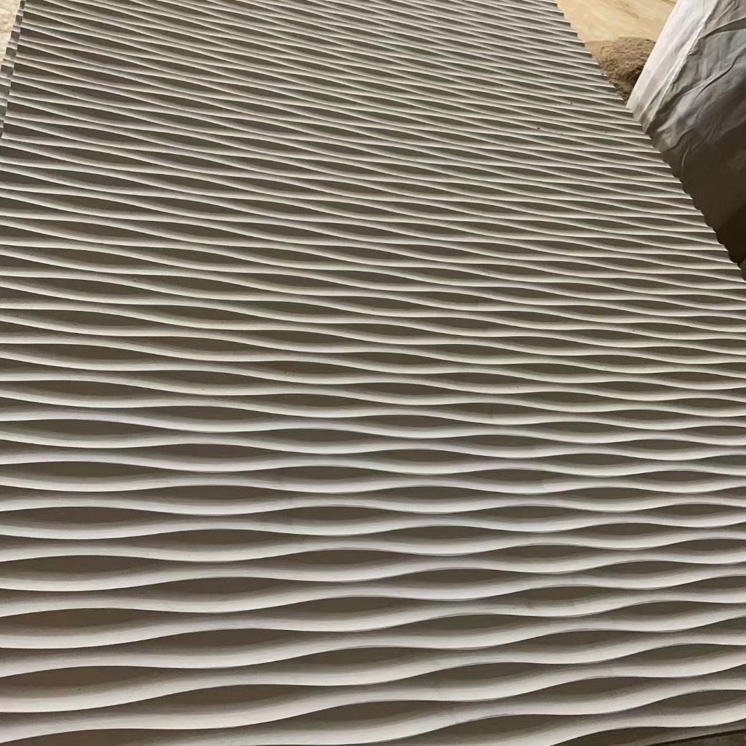中波浪纹墙板密度板材料波浪板 中纤板中波纹浮雕板背景墙材料