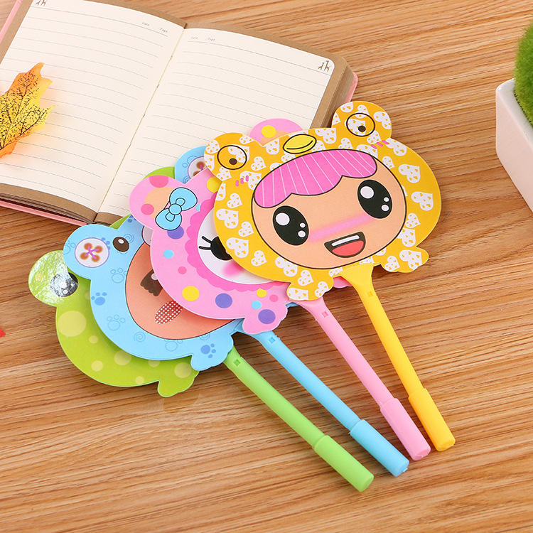 Cute Cartoon Fan Pen Creative Prize Gift Student Ballpoint Pen Korean Style Learning Stationery Fan Ballpoint Pen