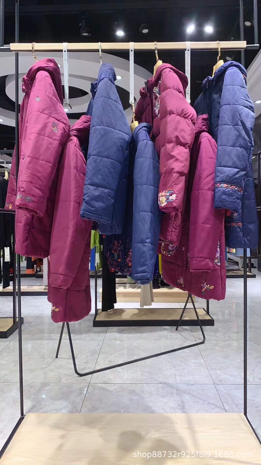 美迪a菲棉衣20冬 职业品牌女装折扣厂家优质货源直播间吸粉跑量