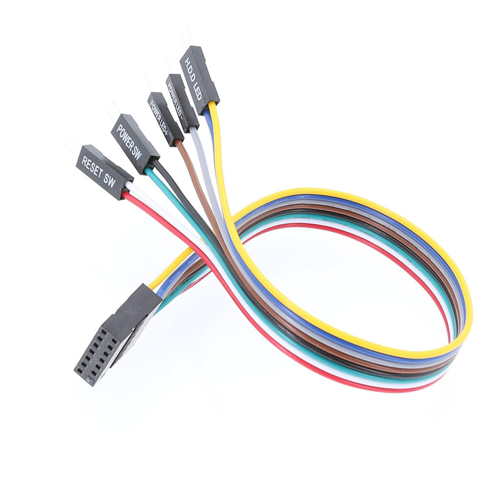 适用联想主板线开关dupont适配器8pin atx主板联想pc前面板20cm