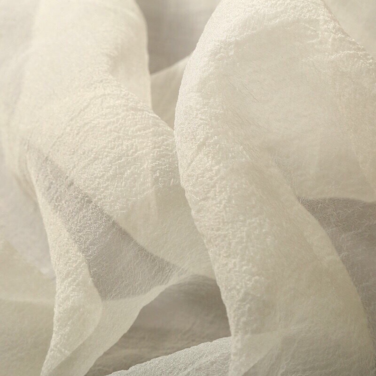 泡泡肌理欧根纱 透明网纱褶皱纱蕾丝蓬蓬裙婚纱diy设计师服装面料