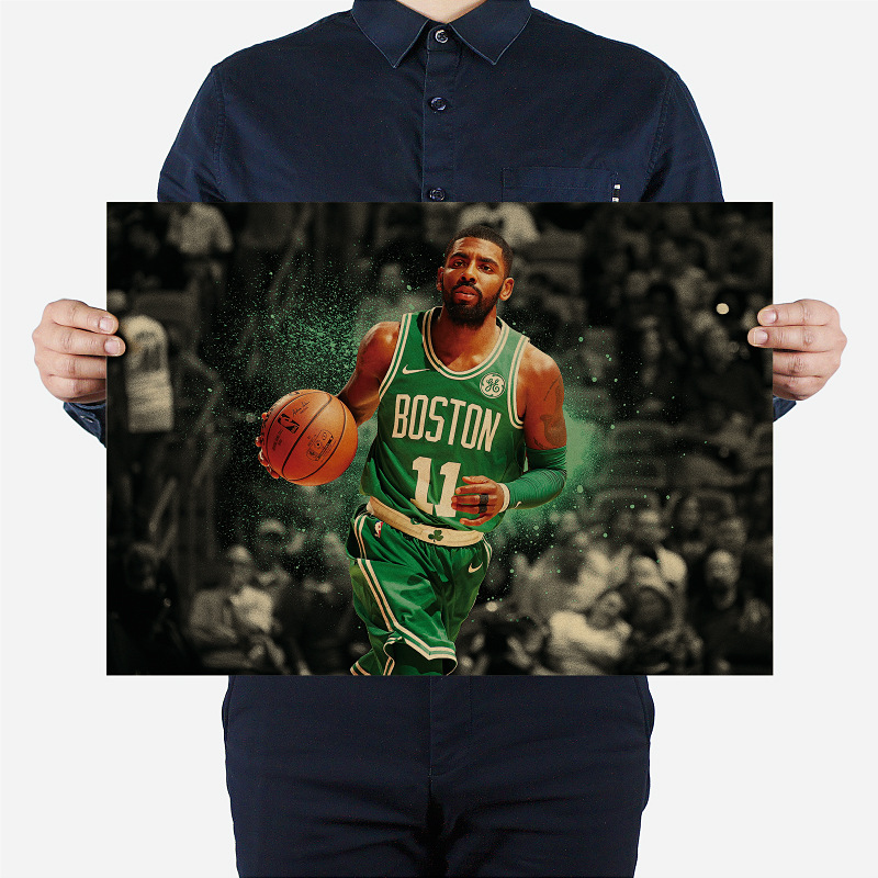 【h1679】nba 欧文-05 篮球明星 励志/牛皮纸海报51x36cm