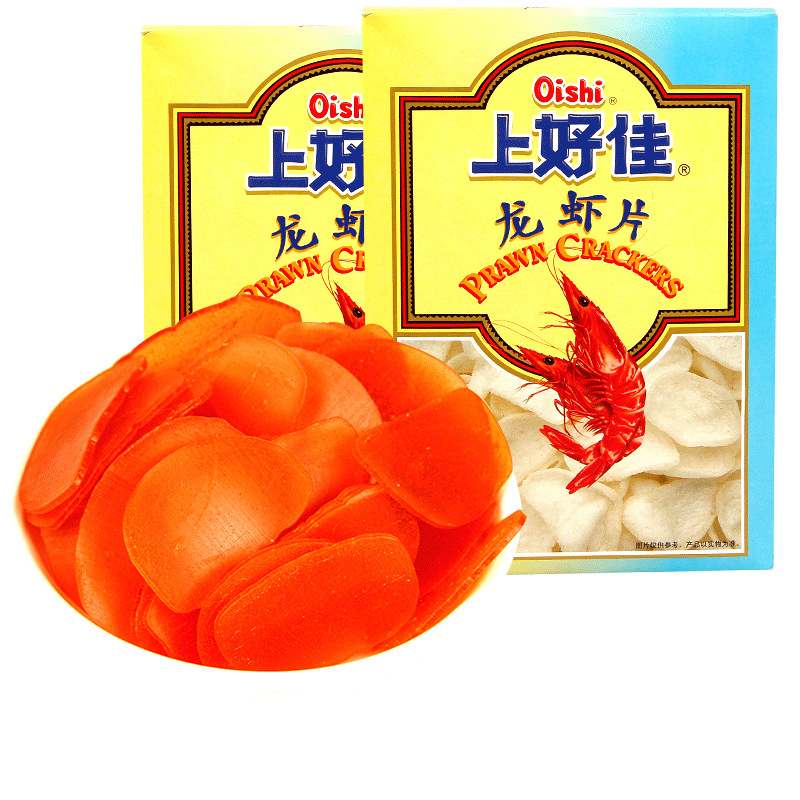 上好佳龙虾片200g 盒装原料包油炸鲜虾片膨化办公室休闲可比克