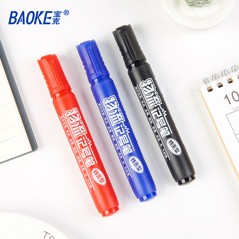宝克291快递物流记号笔大容量大头笔蓝红黑色箱头笔可加墨水批发