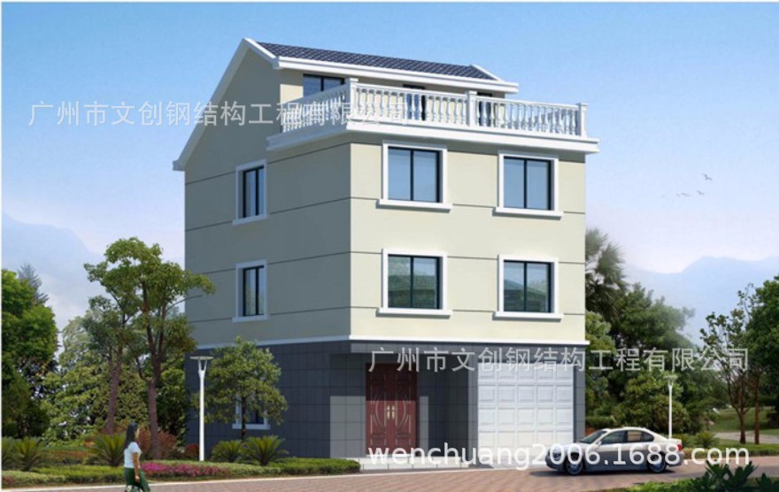 三层轻钢别墅定制厂家 承接钢结构豪宅工程 新型农村