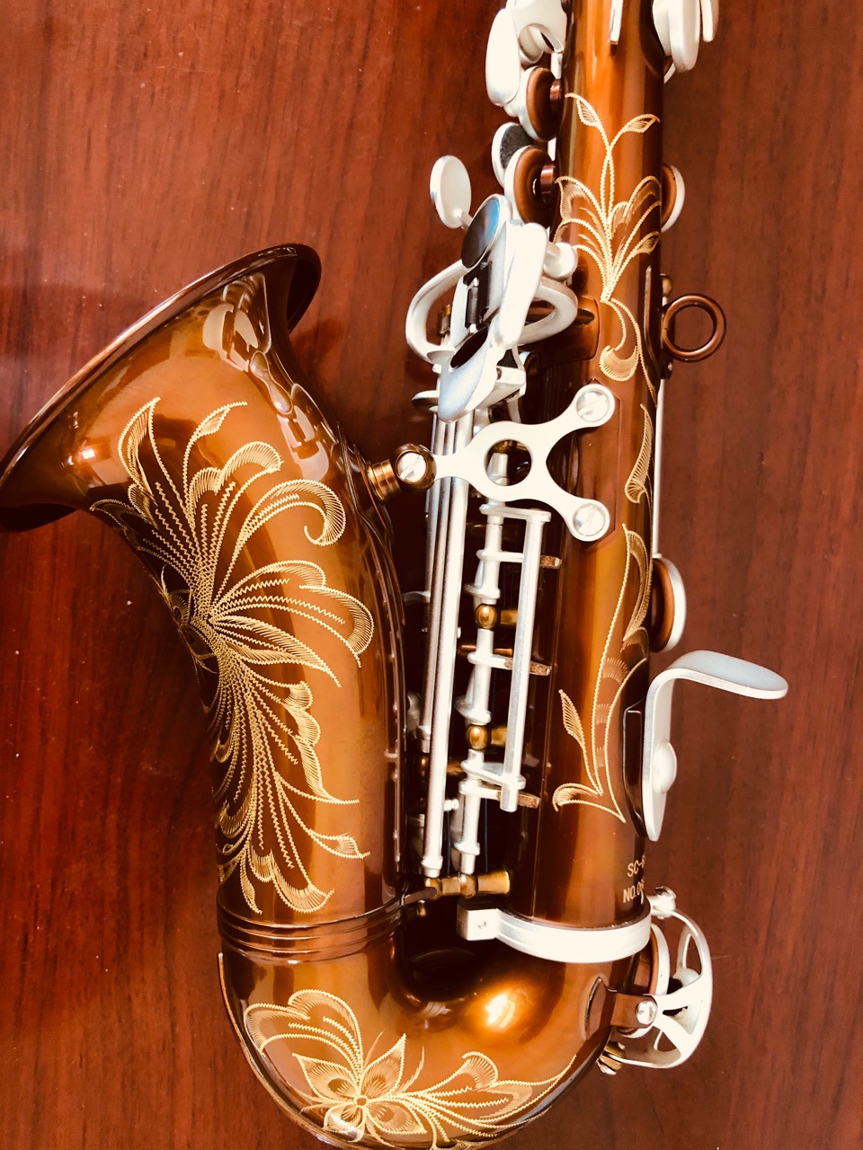 blueswan小弯管高音萨克斯裸铜复古降b调镀纯银按键进口皮垫针簧