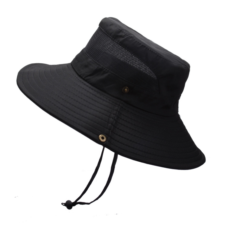 9201 New Summer Mesh Breathable Fisherman Hat Men's Outdoor Climbing Hat Women's Big Brim Sun Hat Beni Hat