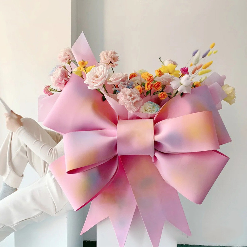 厂家直销超大韩国巨型蝴蝶结花束鲜花包装材料婚庆结婚背景墙装饰