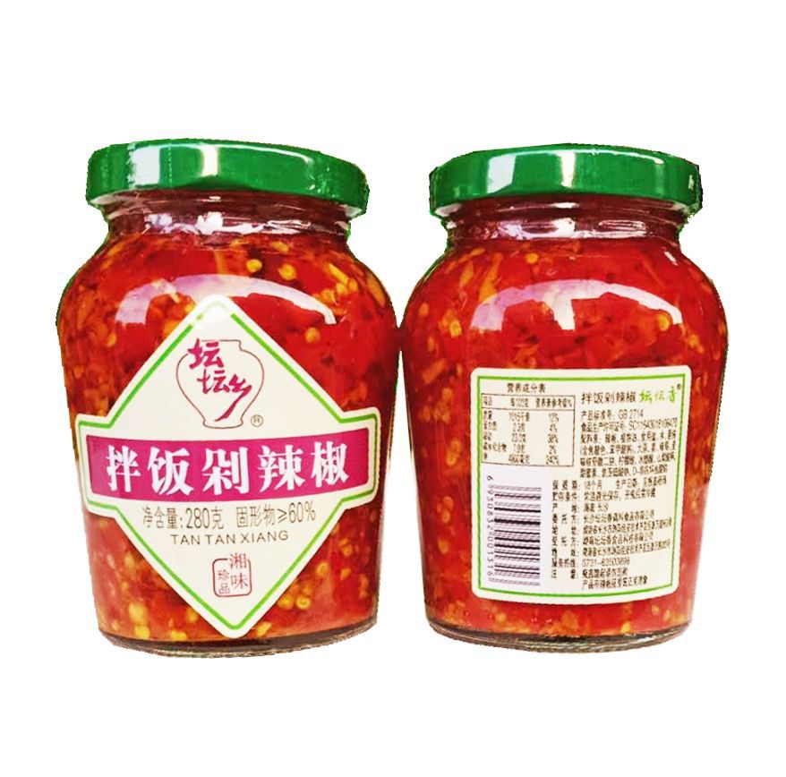 坛坛乡 拌饭剁辣椒280g*12瓶一箱湖南长沙特产湘味辣椒酱烹饪