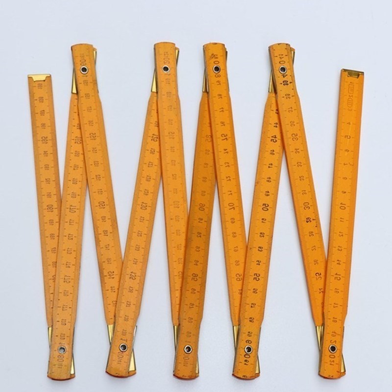 十折尺木折尺全长尺子折叠2米测量划线老款怀旧教学木工工具