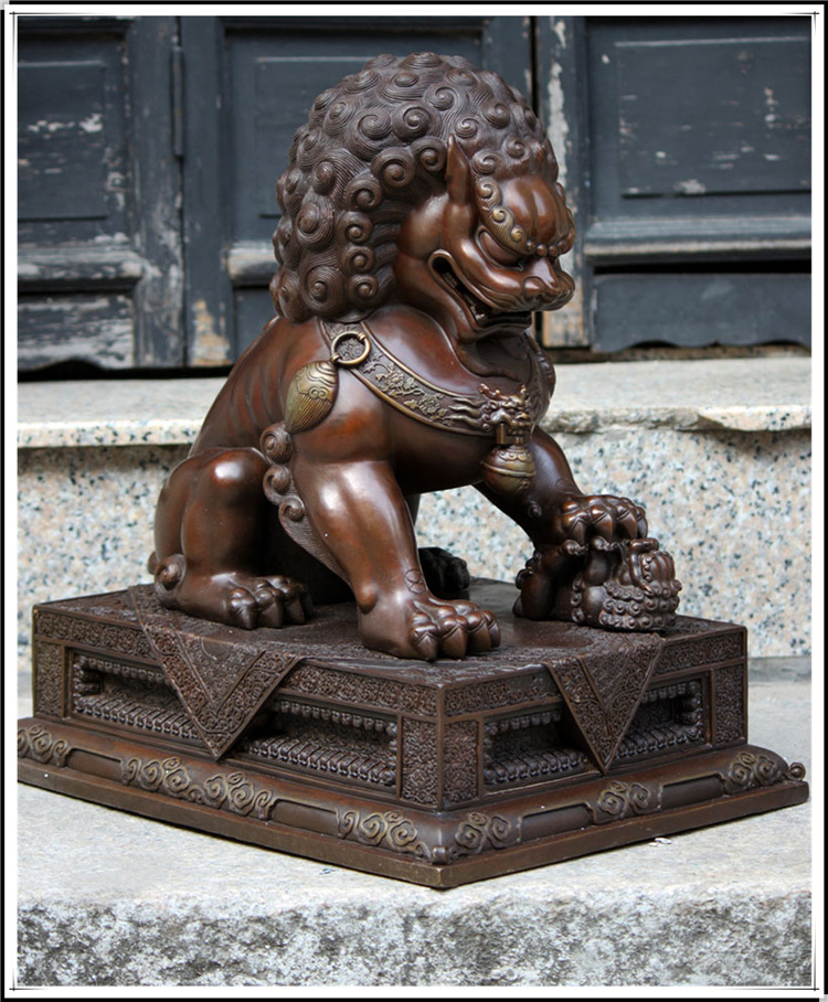 一对铜狮子定制 狮子铜雕 铜雕塑狮子 铜狮子定制 铜狮子图片