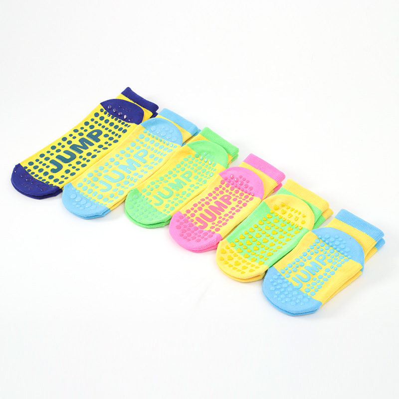 Children's Trampoline Socks Pvc Glue Dispensing Non-Slip Indoor Parent-Child Men and Women Sports Yoga Socks in Stock Wholesale